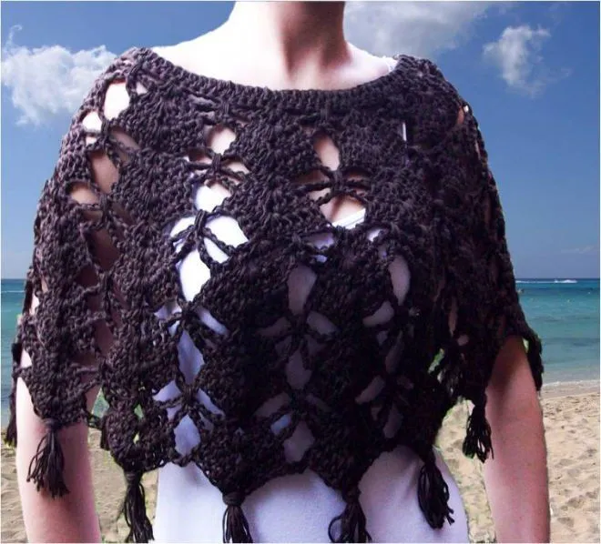 Crochet poncho facil - Imagui