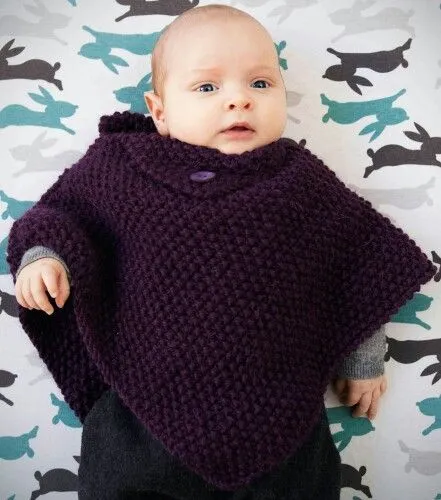 Poncho tejido para bebe!! | tejidos | Pinterest | Tejido, Ponchos ...