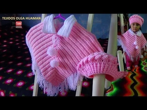 Poncho tejido a crochet para niña PlayList