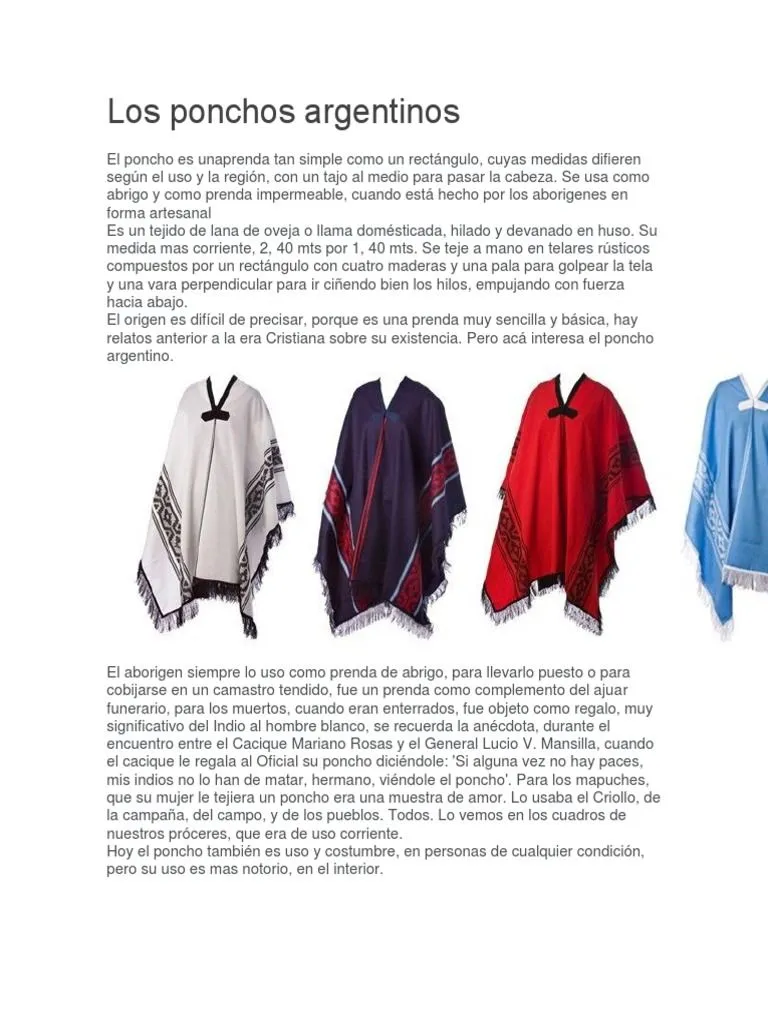 Los Ponchos Argentinos | PDF | Color | Rojo