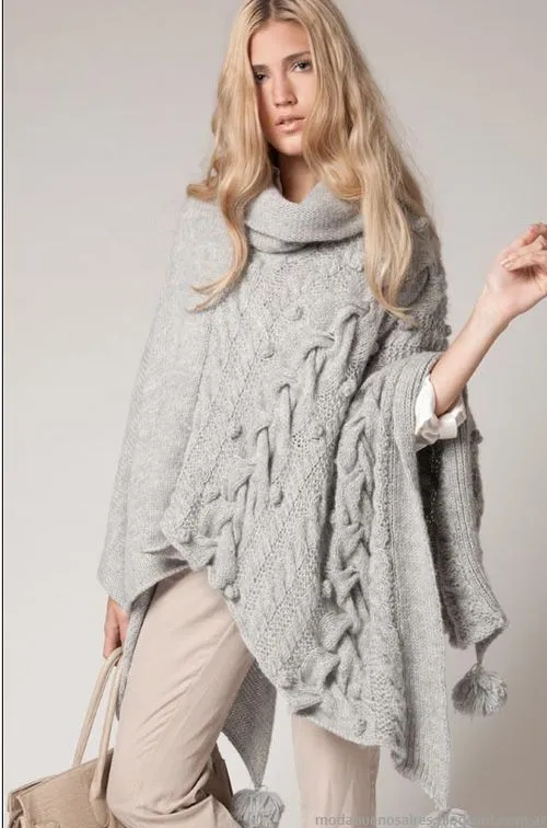 Ponchos tejidos moda invierno 2013 Agostina Bianchi | TEJIDOS ...
