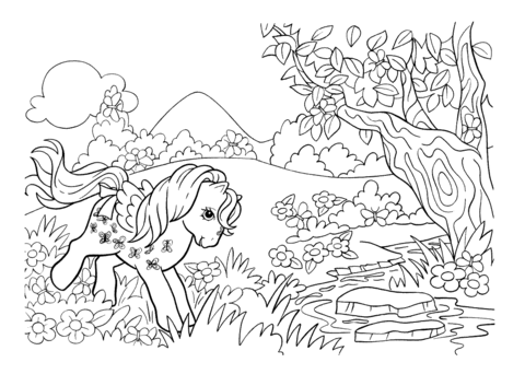 Pony In The Forest coloring page | Super Coloring