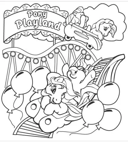 Pony Playland coloring page | Super Coloring