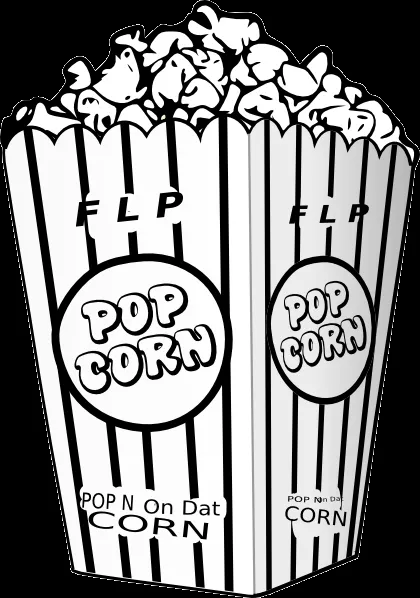 Popcorn Border Clipart Black And White | Clipart Panda - Free ...