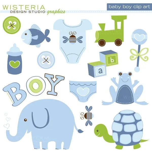 Popular items for baby boy clip art on Etsy