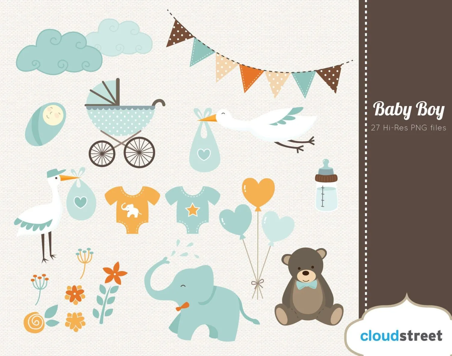 Popular items for baby boy clipart on Etsy