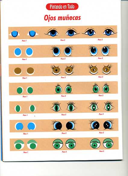 PORCELANA FRIA Trynys design: Como Pintar ojos de muñecas/os ...
