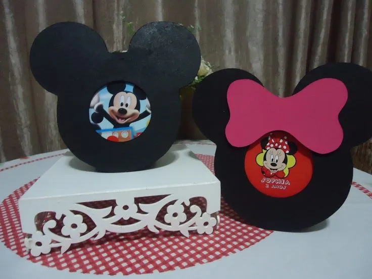 Porta retrato para centro de mesa Mickey e Minnie | Personalizados ...