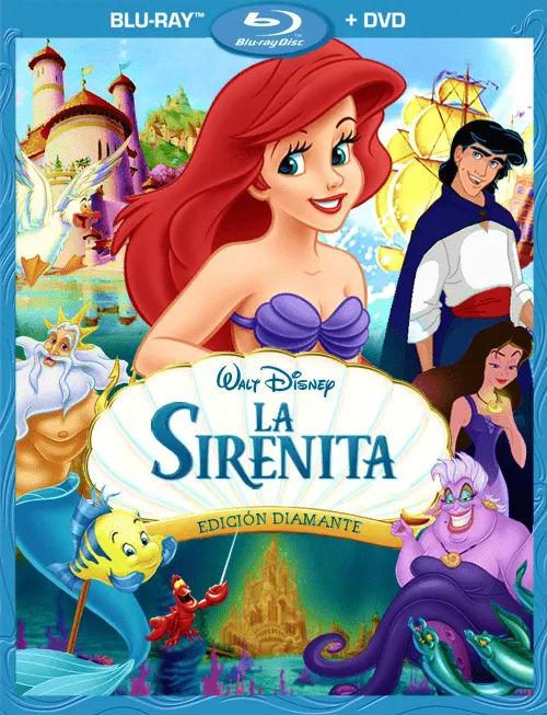 Portada La Sirenita Blu Ray Disney Fanmade by JimsTreasure on ...