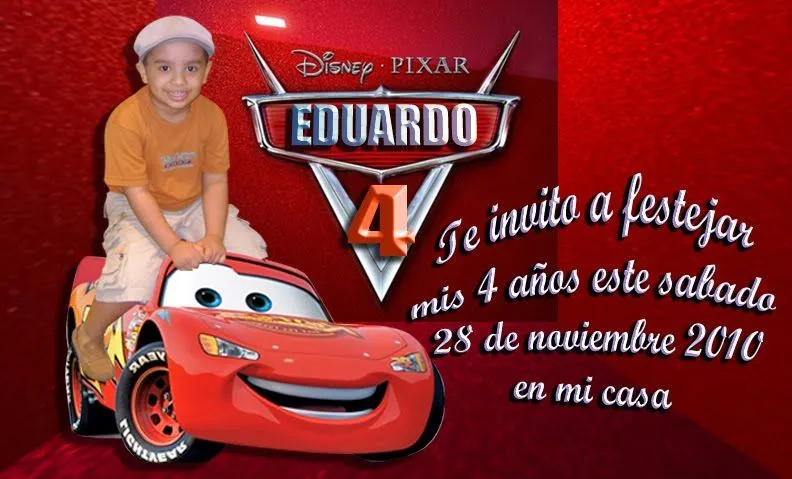 MI PORTAFOLIO BLOG: TARJETA CUMPLE EDUARDO CARS MI PORTAFOLIO BLOG: TARJETA CUMPLE EDUARDO CARS