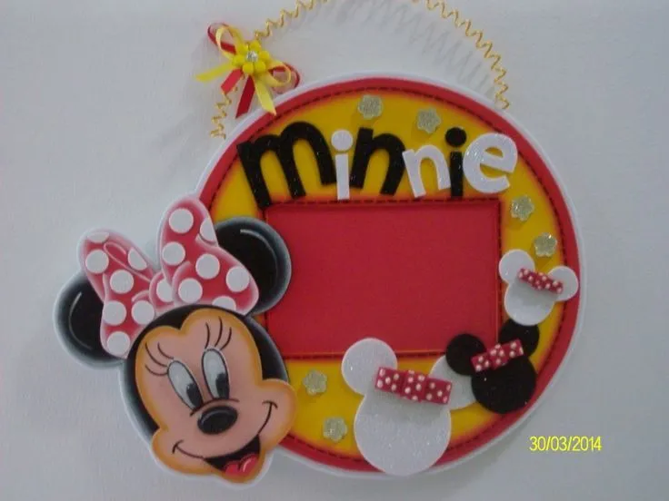Portaretratos Colgante Minnie Mouse | foami | Pinterest | Minnie ...
