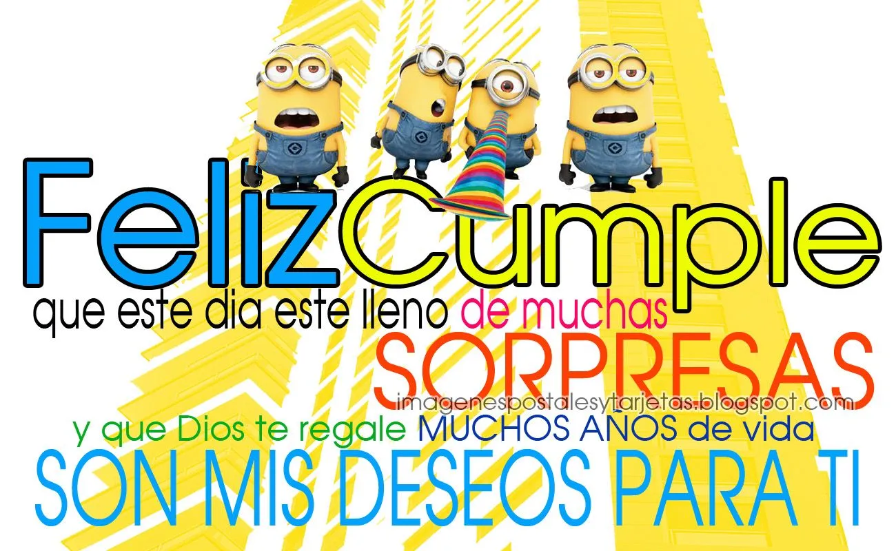 Postal de cumpleaños de Minions ~ Imagenes Postales y Tarjetas Postal de cumpleaños de Minions ~ Imagenes Postales y Tarjetas