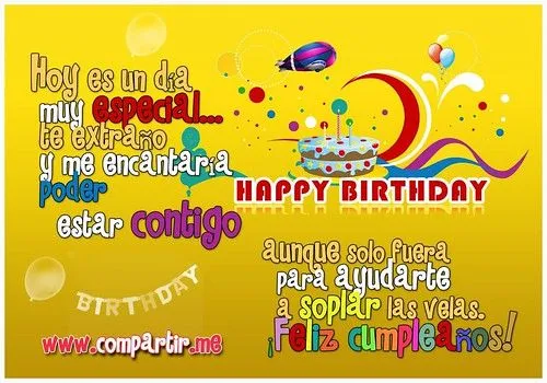 Postal de feliz cumpleaños con frase hoy es un dia especial y te ... Postal de feliz cumpleaños con frase hoy es un dia especial y te ...