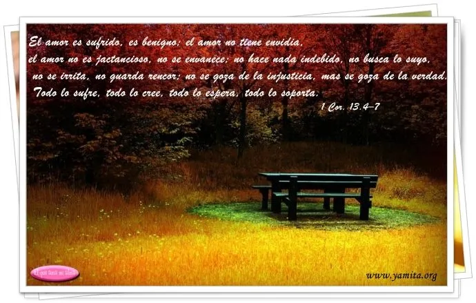 Postal con texto biblico de El Amor - Facebook : Imagenes ...