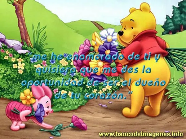 Postales de amor Winnie Pooh - Banco de Imagenes Gratis