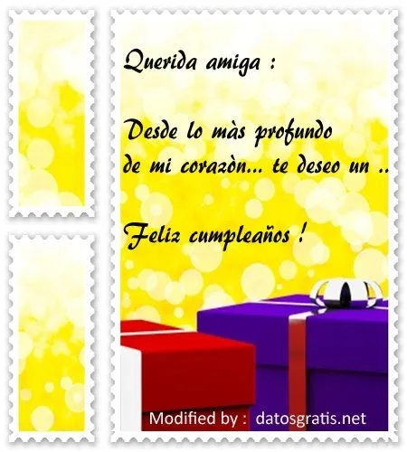 Postales Y Cartas De Cumpleaños Para Mi Amiga | Mensajes y ...