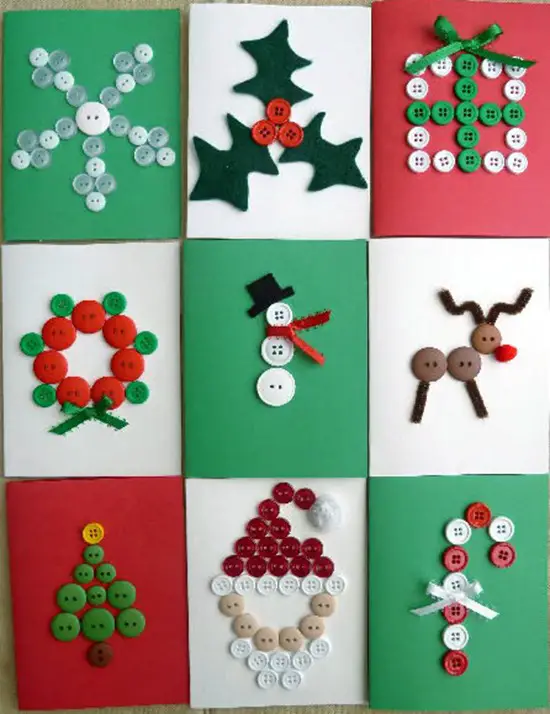 Postales de Navidad fáciles - Manualidades Infantiles