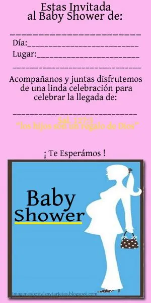  ... Postales y Tarjetas: Tarjeta de Invitación para Baby Shower de Niña
