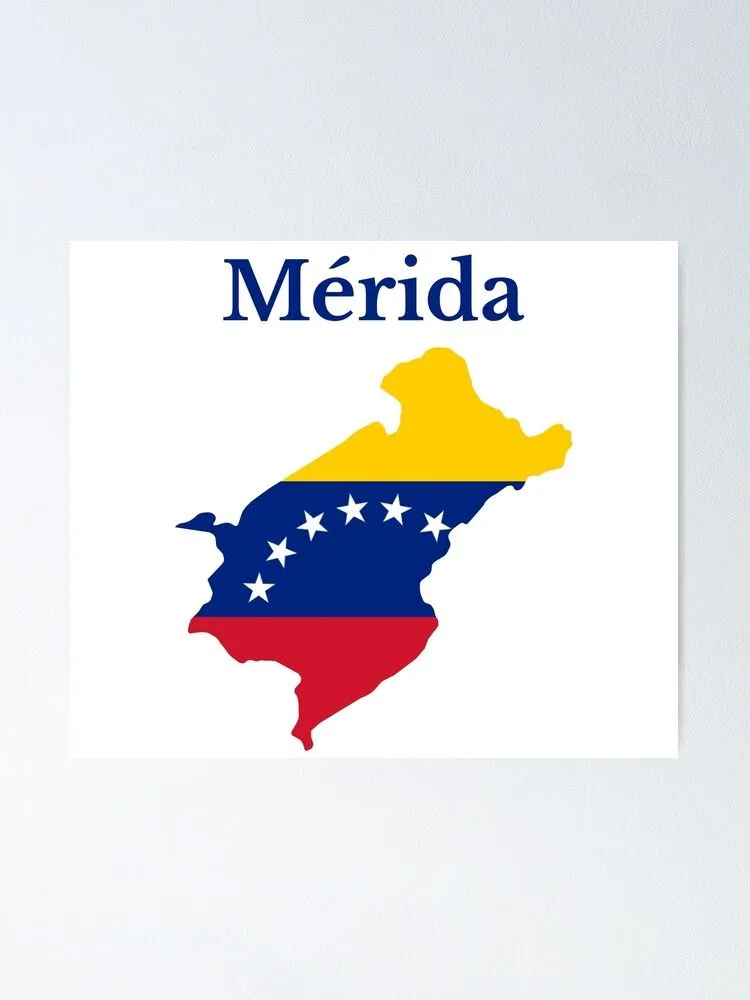 Póster for Sale con la obra «Diseño de Mapa del Estado de Mérida,  Venezuela» de MKCoolDesigns MK | Redbubble