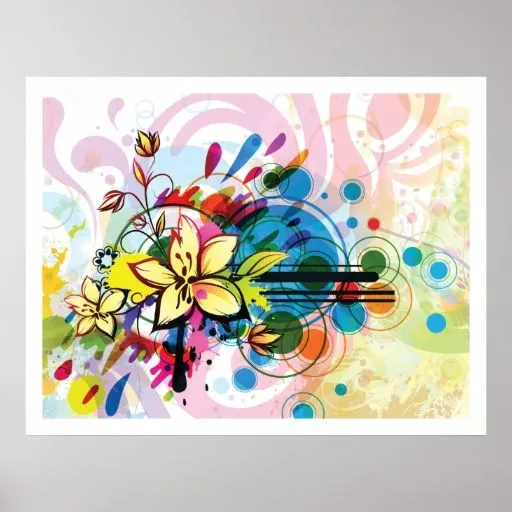 Posters Flores Psicodélicas | Diseños de posters e impresiones ... Posters Flores Psicodélicas | Diseños de posters e impresiones ...