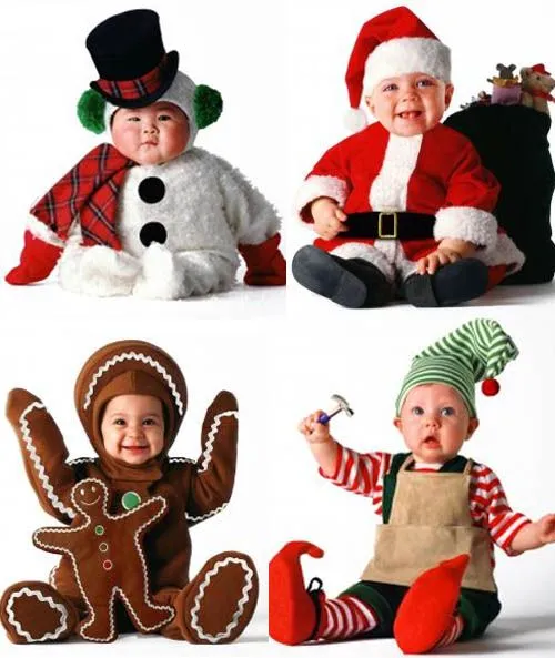 Preciosos disfraces navideños para bebés