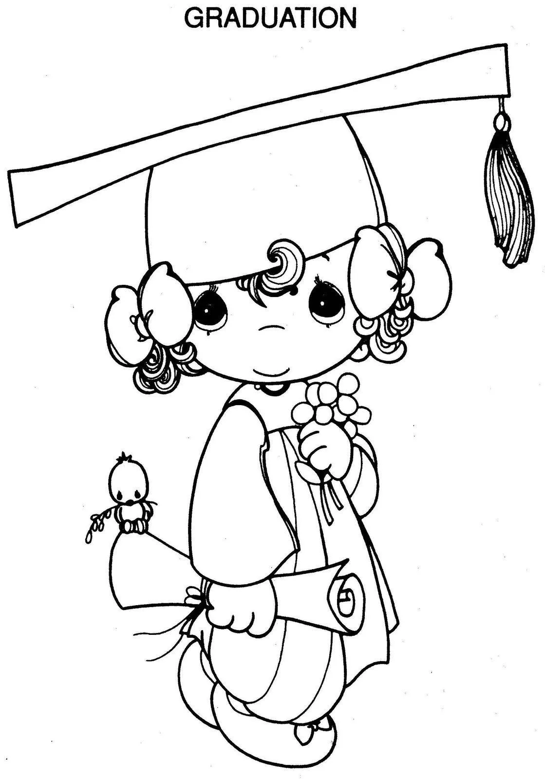 Preciosos Momentos: Graduación para niñas ~ Dibujos para Colorear ...
