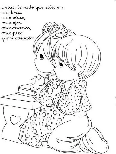 Preciosos Momentos Oración | Dibujos para Colorear Infantil Preciosos Momentos Oración | Dibujos para Colorear Infantil