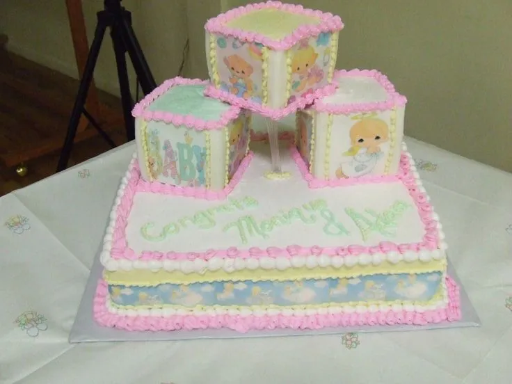 Precious moments baby shower cake | Tierra's baby shower ideas ...