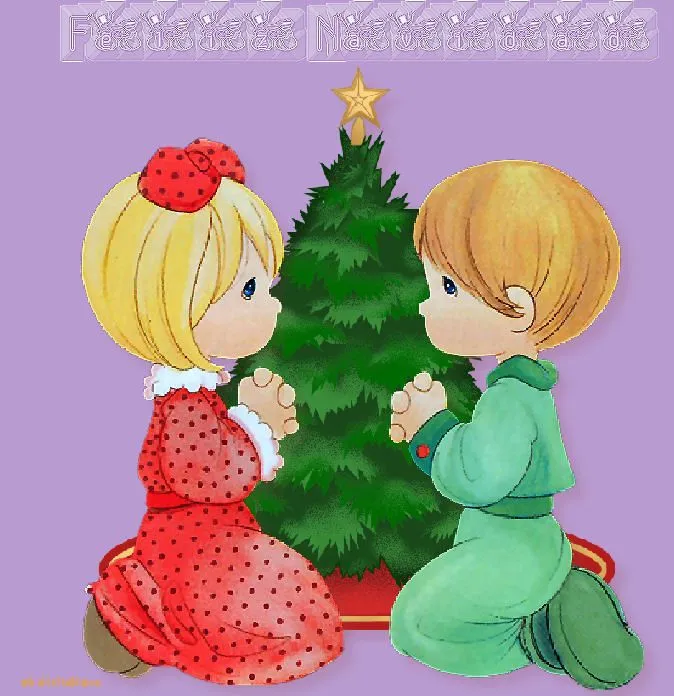 Precious Moments Ilustraciones Tarjeta Navidad Tamaño Grande