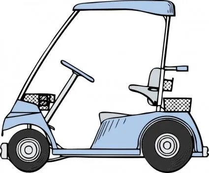 Prediseñadas Carrito De Golf-Vector Clip Art-vector Libre Descarga ...