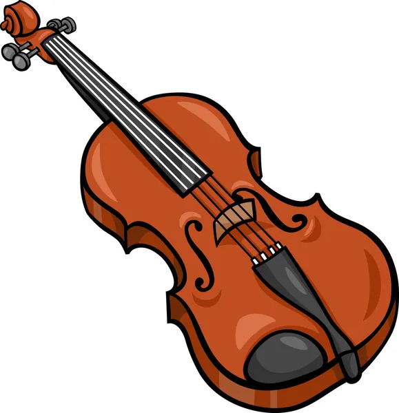 Prediseñadas violín dibujos animados ilustración — Vector stock ...