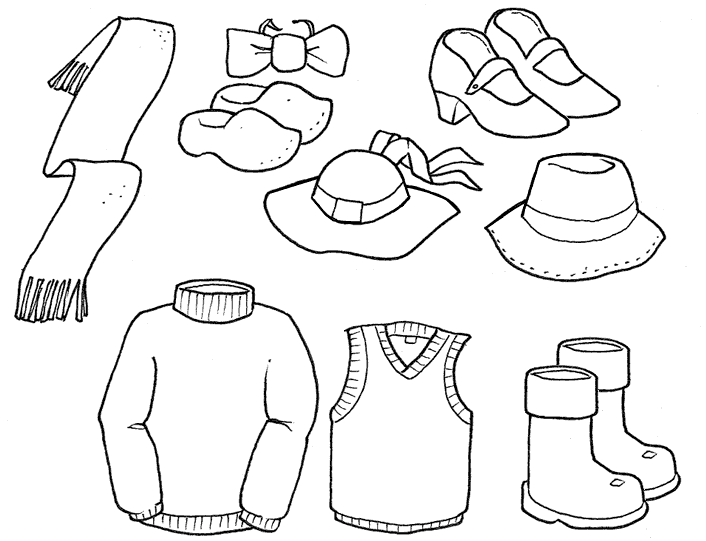 Dibujos para colorear de ropa de verano - Imagui