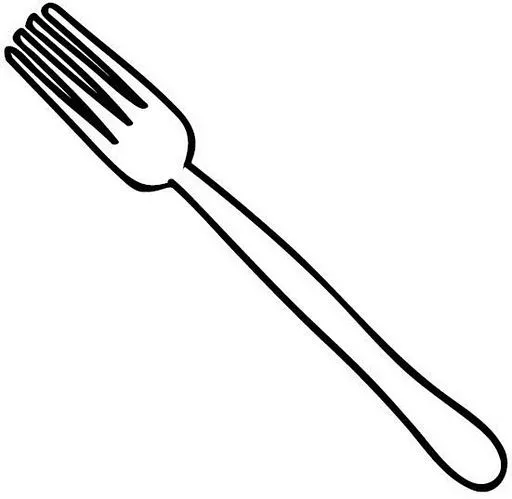 Dibujo de tenedor, cuchara y cuchillo para pintar - Imagui