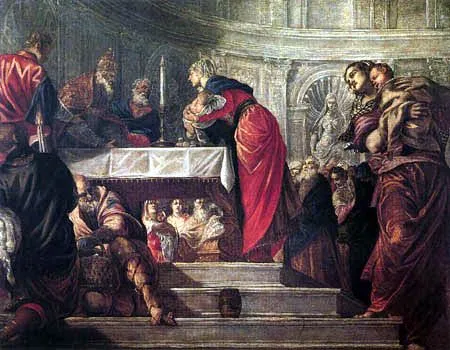 Presentación de Jesús en el templo - Tintoretto (Jacopo Robusti ...
