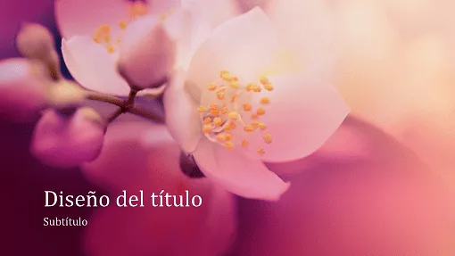 Presentación de naturaleza con flores de cerezo (pantalla ...