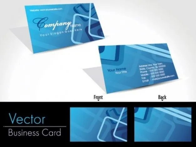 Presentación plantilla azul tarjetas | Descargar Vectores gratis