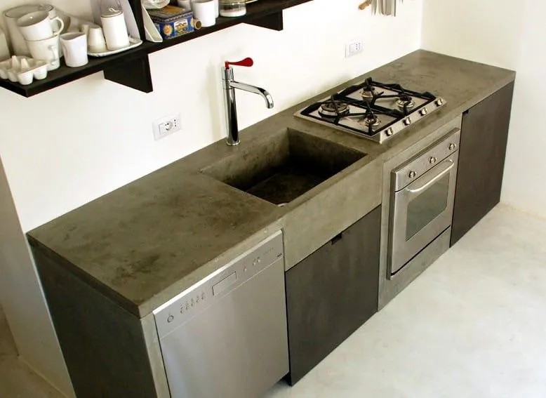 Cocinas con cemento pulido - Imagui