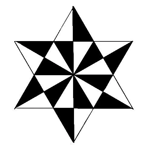 primaria al compás: Colorear una estrella de 6 puntas primaria al compás: Colorear una estrella de 6 puntas
