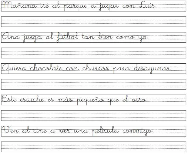 Ejercicios de caligrafía script - Imagui