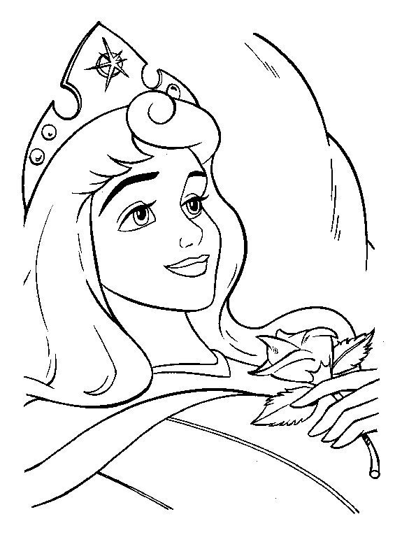 Princesas Disney: Dibujos para colorear de "La Bella Durmiente"