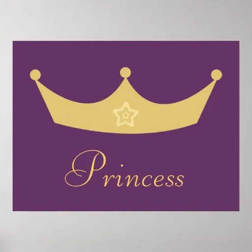 Princesa púrpura Poster de la corona del oro | Zazzle Princesa púrpura Poster de la corona del oro | Zazzle