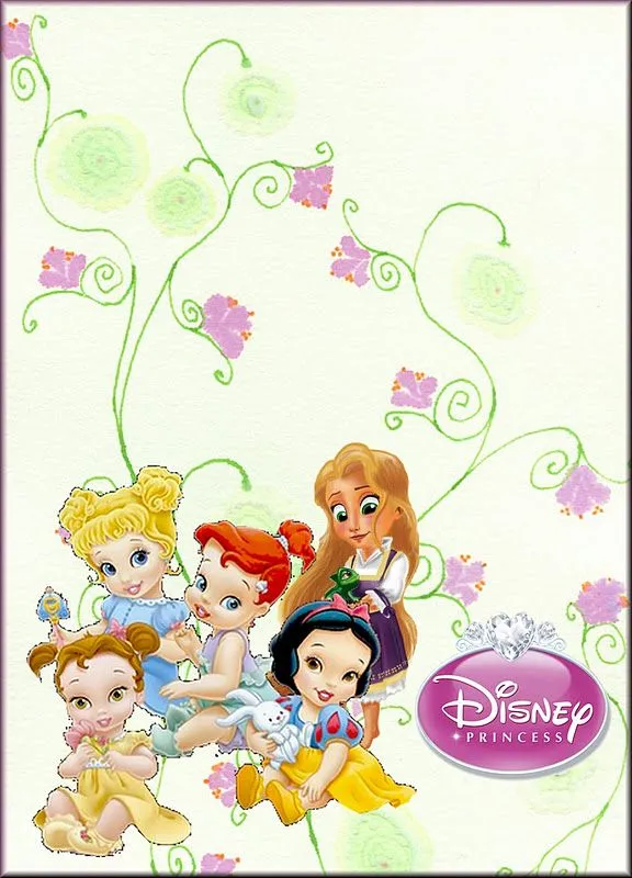 PARA IMPRIMIR: Invitaciones de Princesas Disney bebés