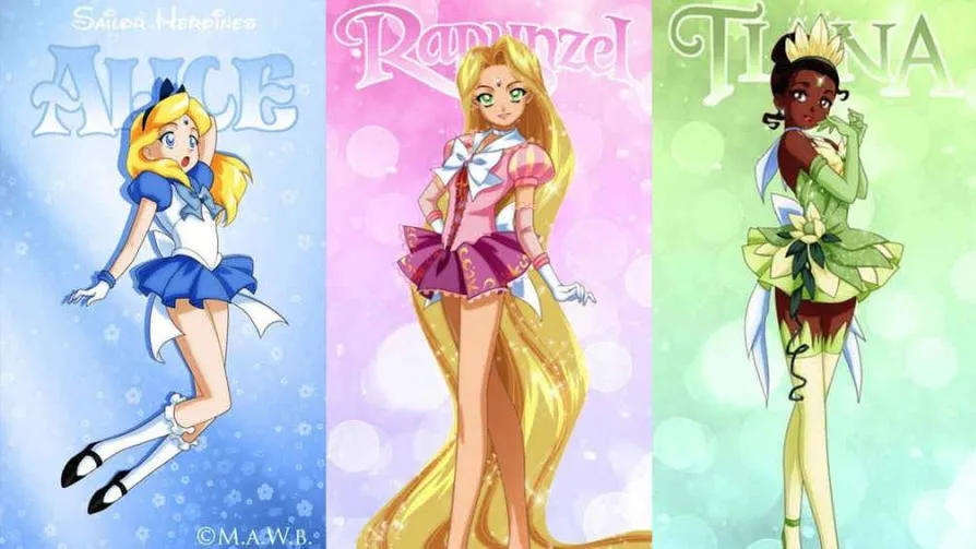 Así serían las princesas de Disney si fueran anime | VOS
