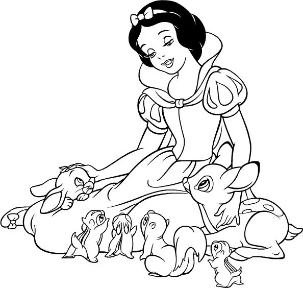 Princesas Disney: Dibujos para colorear de 