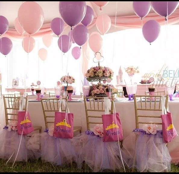Princess party..love the tutus n the chairs and the goodie bags ...