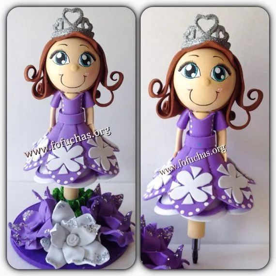 fofuchas on Pinterest | Princess Sofia, Manualidades and Cake Toppers