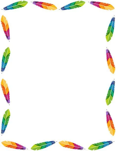 Printable feather border. Free GIF, JPG, PDF, and PNG downloads at ...