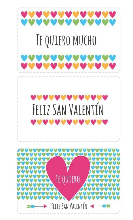 Tarjetas de San Valentin para imprimir | Manualidades San Valentín ...