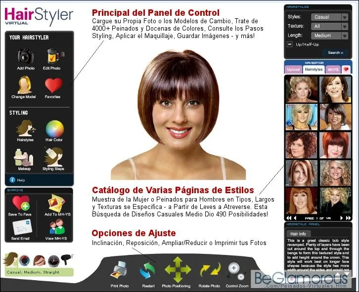 Probar Peinados Virtuales con tu Foto Online / En Línea ...