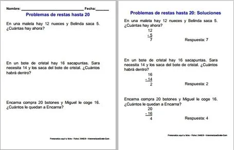 Ejercicios matemáticos de primaria - Imagui